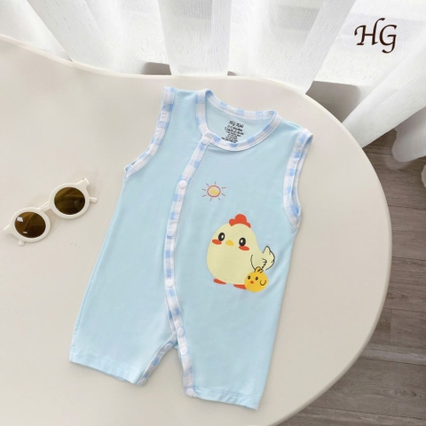 Body sát nách Hanny HG kids nền màu in hình cho bé