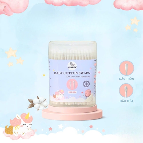 Tăm bông vệ sinh Finley 2 đầu cho bé