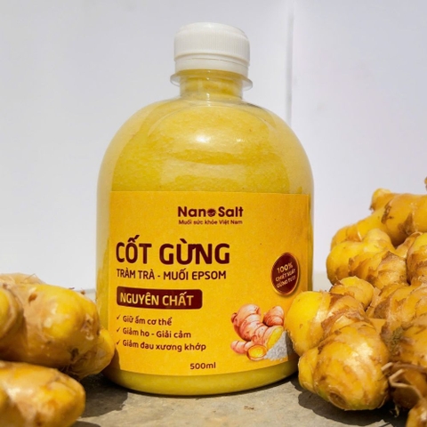 Cốt gừng trà tràm muối Epsom Nano Salt 500ml