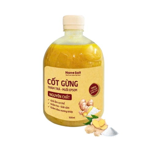 Cốt gừng trà tràm muối Epsom Nano Salt 500ml