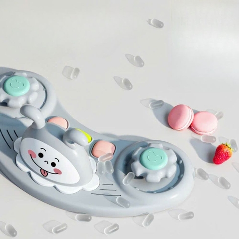 Xe tròn tập đi Babywalker hình mặt cười có tay đẩy cho bé