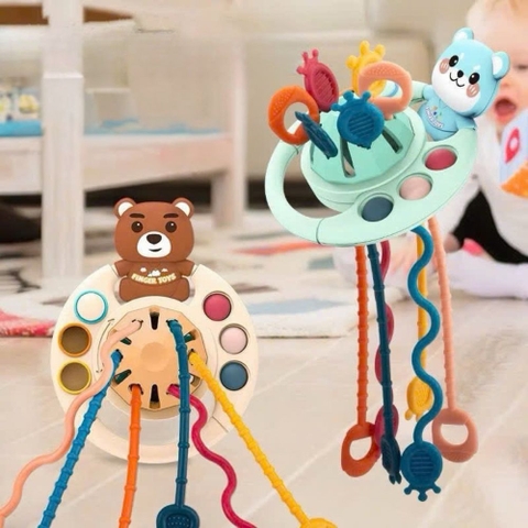Đồ chơi dây rút gặm nứu đa năng 5in1 Finger Toys cho bé