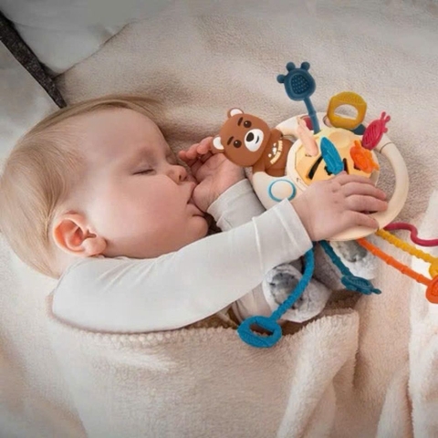 Đồ chơi dây rút gặm nứu đa năng 5in1 Finger Toys cho bé