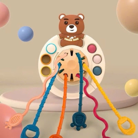 Đồ chơi dây rút gặm nứu đa năng 5in1 Finger Toys cho bé