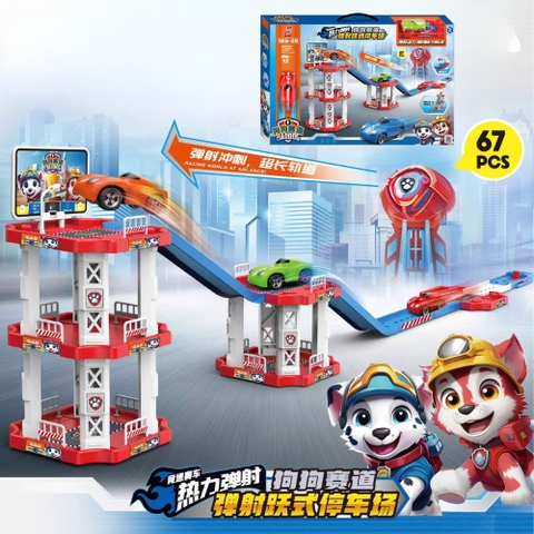 Đồ chơi lắp ráp bãi đỗ xe chó cứu hộ cho bé