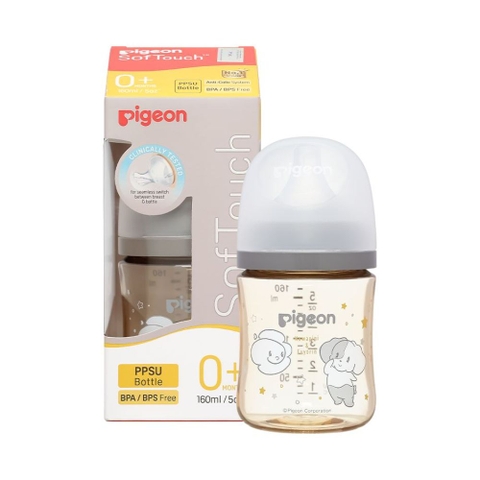 Bình sữa cổ rộng Pigeon PPSU Howapipi WN3