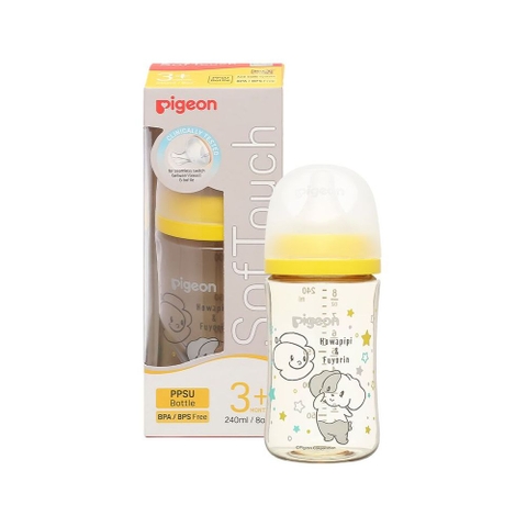 Bình sữa cổ rộng Pigeon PPSU Howapipi WN3