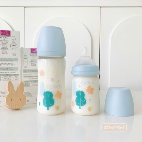 Bình sữa PPSU cổ rộng Baby K họa tiết cho bé