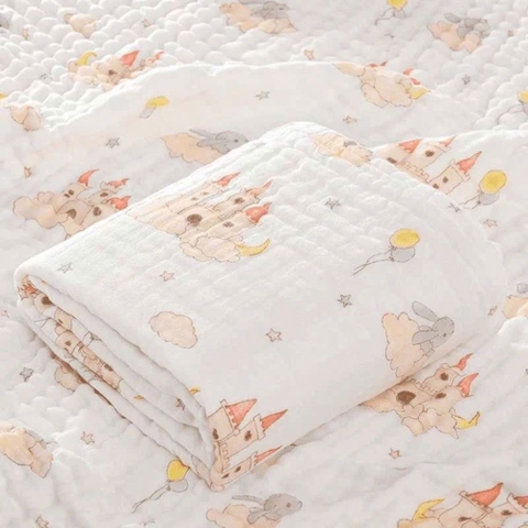 Set túi 2 khăn tắm xô họa tiết cổ tích cho bé