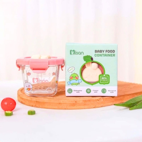 Hũ trữ đông Misan nắp gài hình thú 230ml