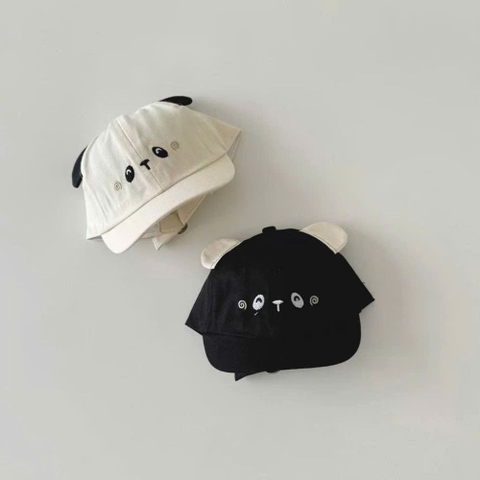 Mũ nón lưỡi trai vành ngắn mắt gấu cho bé