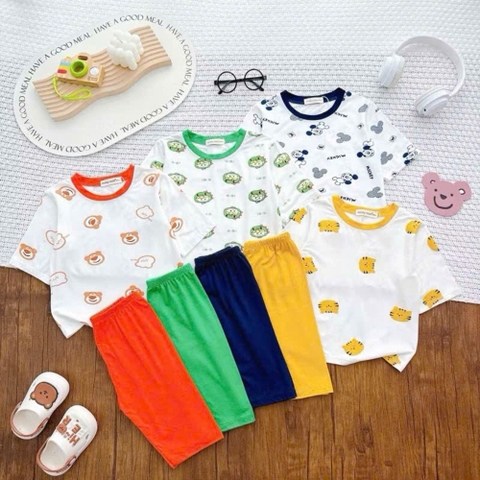 Bộ lửng thun lạnh Minkymom hoạt hình cho bé