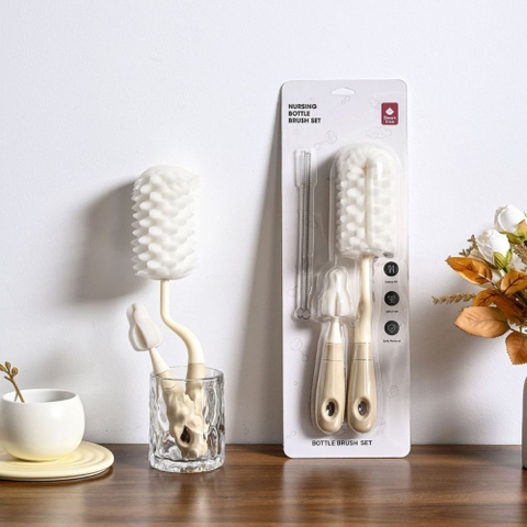 Bộ cọ rửa bình mút xốp Smart tree Hàn quốc