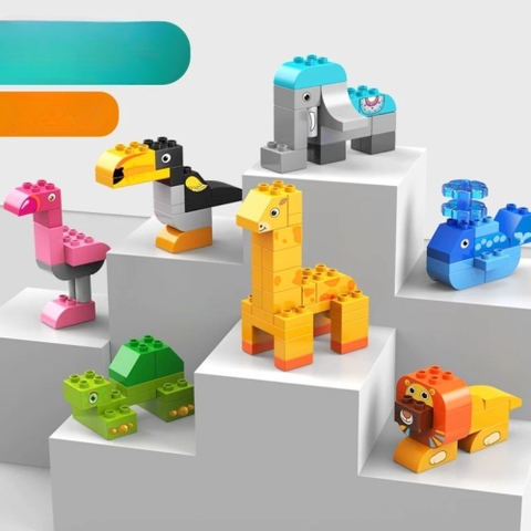 Đồ chơi lego xếp hình động vật Feelo 102 chi tiết