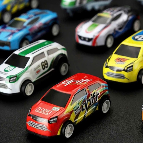 Hộp container mô hình xe và máy bay kim loại mini