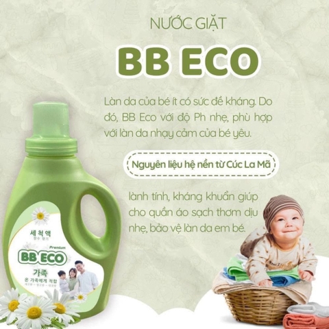 Nước giặt xả hữu cơ BB ECO