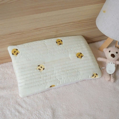 Gối trần bông Hàn Quốc mỏng thoáng khí cho bé