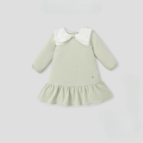Váy dài kẻ caro xanh phối trắng 18-24M