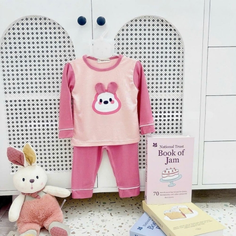 Bộ tay dài quần dài Dokiimi hình động vật 3D phối viền