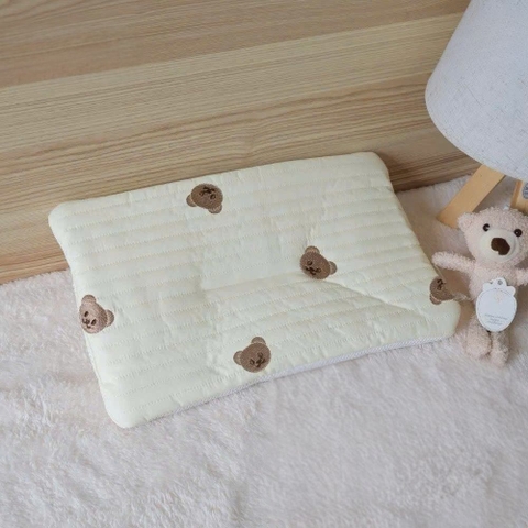 Gối trần bông Hàn Quốc mỏng thoáng khí cho bé