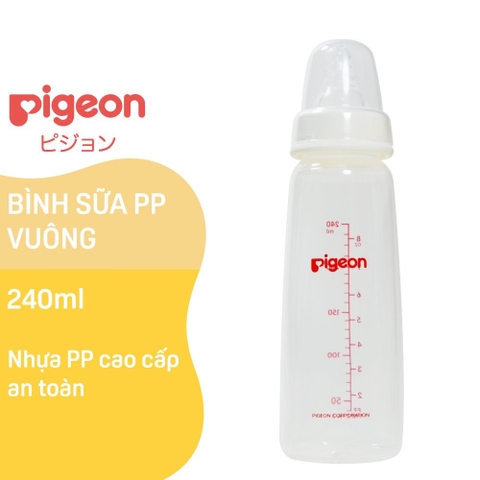 Bình sữa Pigeon PP vuông