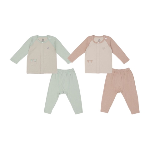 Bộ dài tay cài giữa Bambus Bubaby