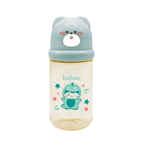 Bình sữa PPSU Babuu nắp hình thú cho bé