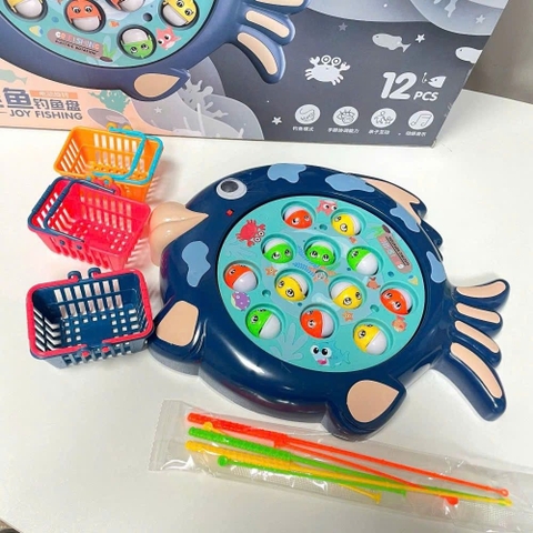 Hộp đồ chơi câu cá hình Cá kèm rổ đựng