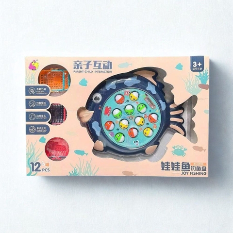Hộp đồ chơi câu cá hình Cá kèm rổ đựng