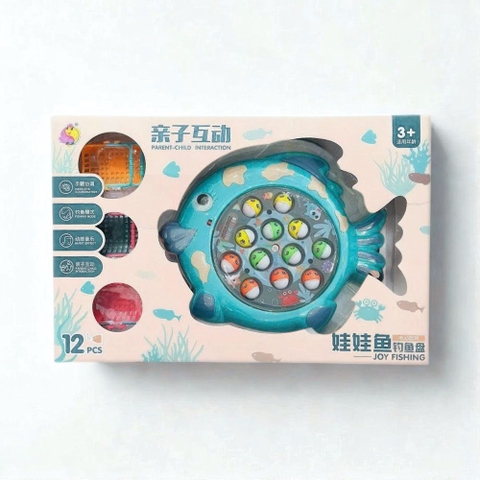 Hộp đồ chơi câu cá hình Cá kèm rổ đựng