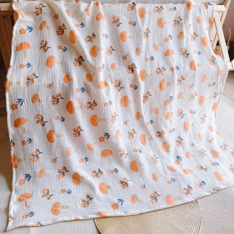 Khăn xô muslin 2 lớp đa năng cho bé