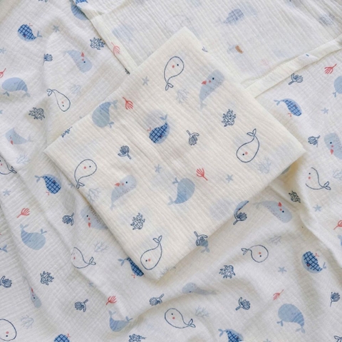 Khăn xô muslin 2 lớp đa năng cho bé