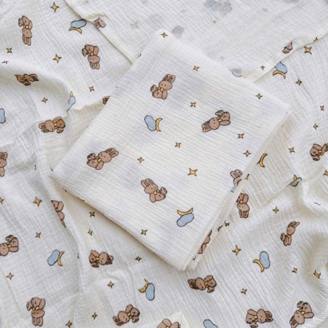 Khăn xô muslin 2 lớp đa năng cho bé