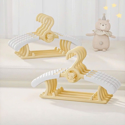 Set 10 móc nhựa chống trượt Finley hình gấu cho bé