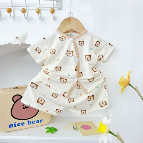 Bộ cộc sơ sinh thun lạnh Hà Kids cho bé