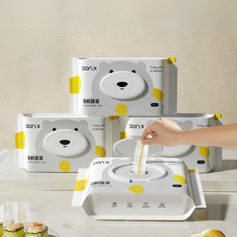 Màng bọc thực phẩm DON.X thế hệ mới dạng rút tiện lợi 100c