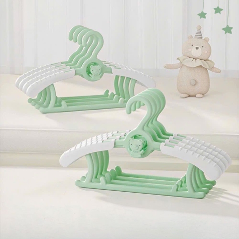 Set 10 móc nhựa chống trượt Finley hình gấu cho bé