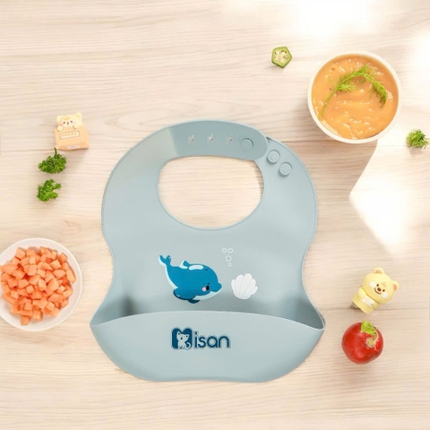 Yếm ăn dặm silicon Nature's Love Misan