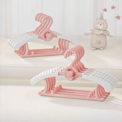 Set 10 móc nhựa chống trượt Finley hình gấu cho bé