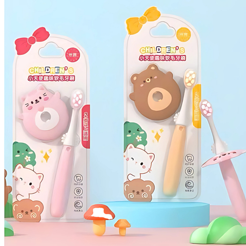 Bàn chải lông tơ Children's có thanh chống hóc cho bé