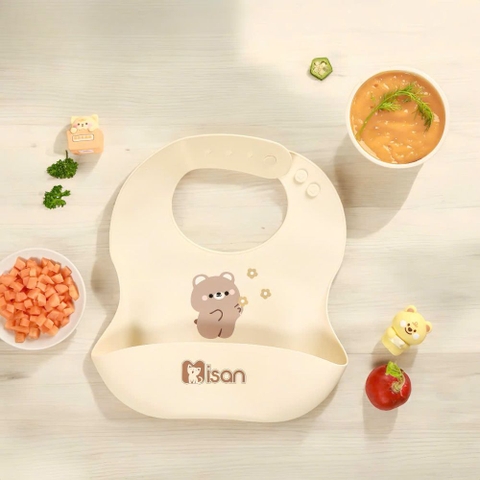 Yếm ăn dặm silicon Nature's Love Misan
