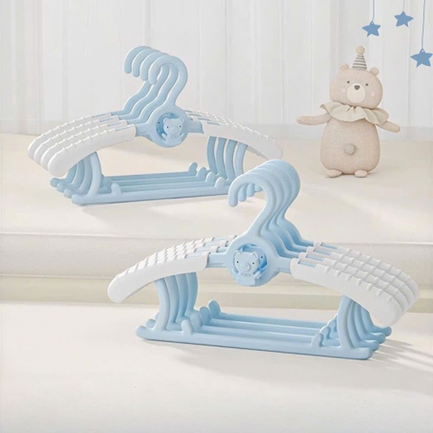 Set 10 móc nhựa chống trượt Finley hình gấu cho bé