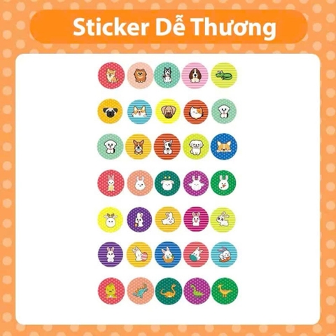 Đồ chơi con dấu dán Sticker hình con vật cho bé