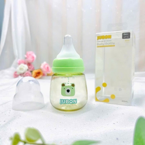 Bình sữa PPSU cổ hẹp Jubon cho bé 80ml