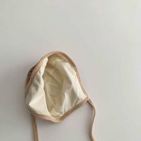 Mũ nón cotton cột dây tai gấu cho bé