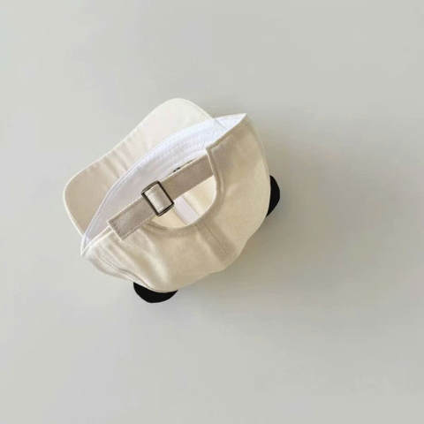 Mũ nón lưỡi trai vành ngắn mắt gấu cho bé