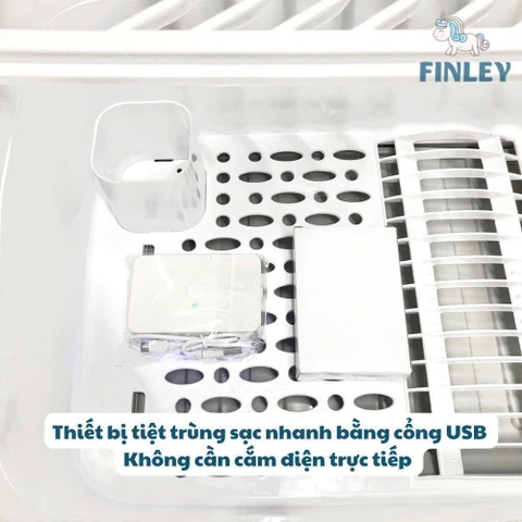 Khay úp chén bát, bình sữa tiệt trùng Finley Smart