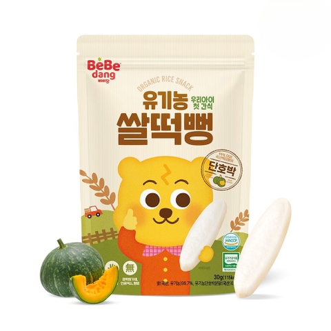 Bánh gạo hữu cơ dạng miếng dẹt Bebedang cho bé 6M+