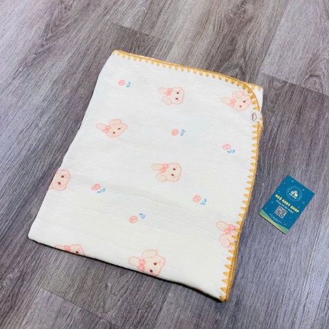 Chăn xô musilin 4 lớp Anchee viền ziczac