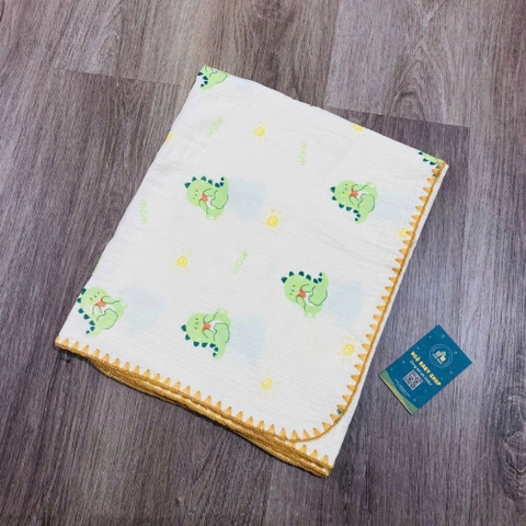 Chăn xô musilin 4 lớp Anchee viền ziczac